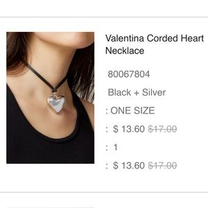 Valentina Corded Heart Necklace